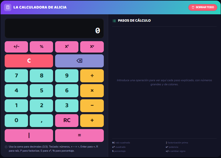 calculadora alicia